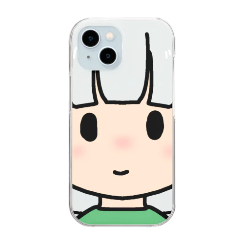 髪色自在な女の子（ボブ） Clear Smartphone Case