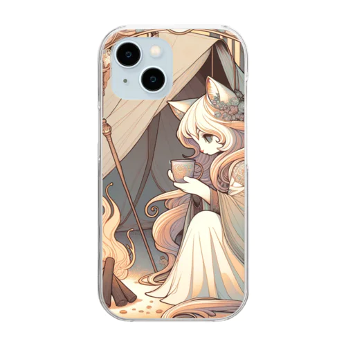 猫耳珈琲 Clear Smartphone Case