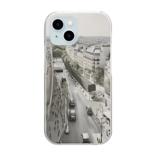 パリの魅力的な街並 투명 스마트폰 케이스