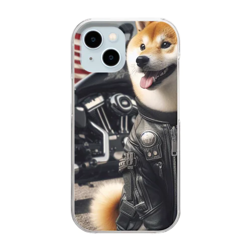 アメリカンライダー柴犬 Clear Smartphone Case