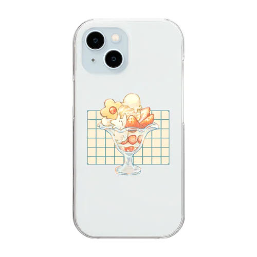 オオカミさんとパフェ Clear Smartphone Case