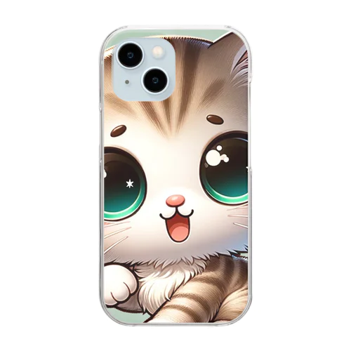 キュートな子猫 Clear Smartphone Case