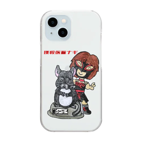 撲殺仮面ナギwithしじみillustrated by HANA-chan Clear Smartphone Case