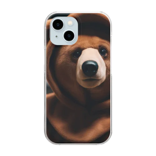 フーディークマさん Clear Smartphone Case