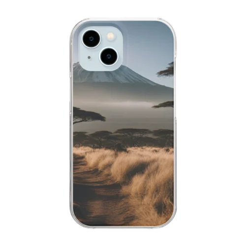 キリマンジャロ山 Clear Smartphone Case