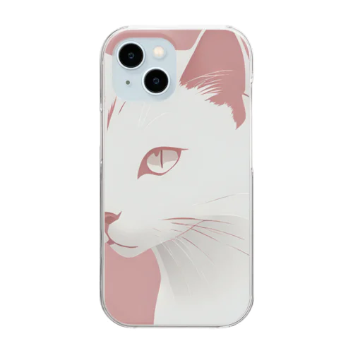 シンプルキャットグッズ Clear Smartphone Case