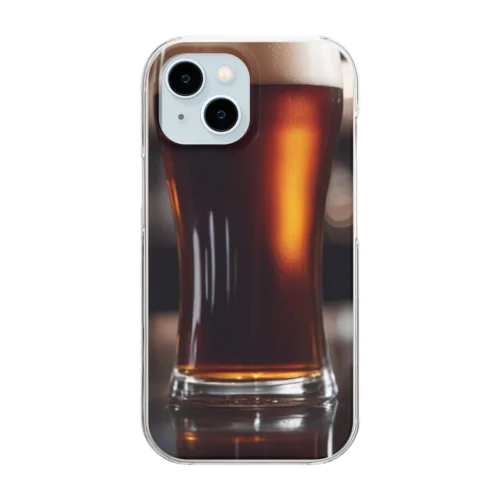 この黒ビールがおすすめ！ Clear Smartphone Case