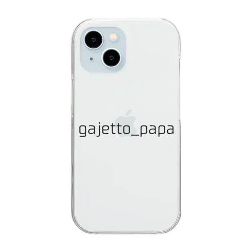 gajetto_papa（ガジェットパパ）文字ロゴ Clear Smartphone Case