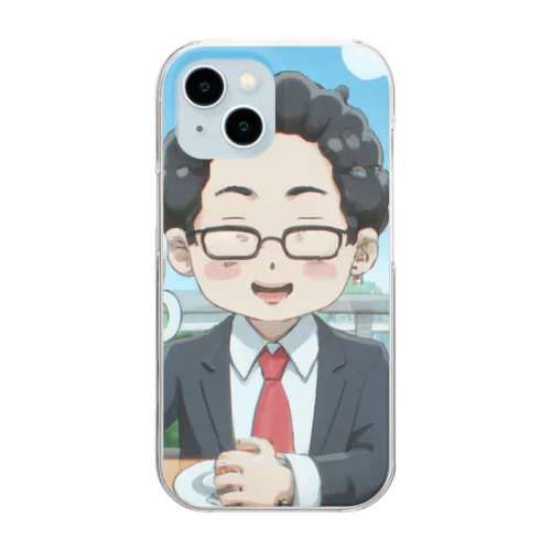 外で昼から乾杯＠サラリーマン Clear Smartphone Case