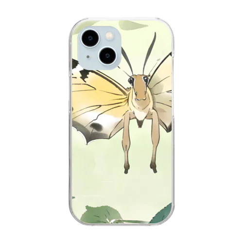 鹿と蝶の融合　その七 Clear Smartphone Case