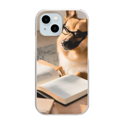 インテリ犬 Clear Smartphone Case