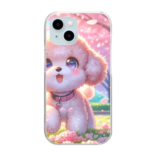 トイプードル　さくら　元気 Clear Smartphone Case