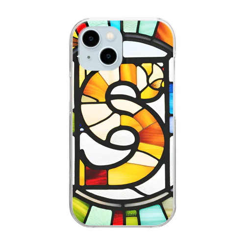 stained glass S Clear Smartphone Case