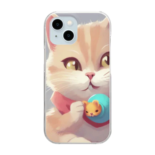 ベイビー猫ちゃん Clear Smartphone Case