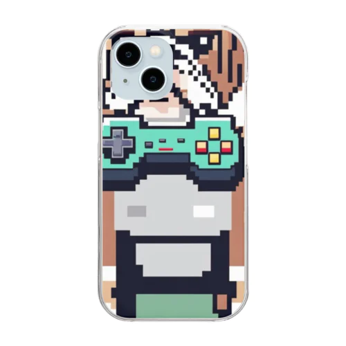 ゲーム中毒のブルドッグ Clear Smartphone Case