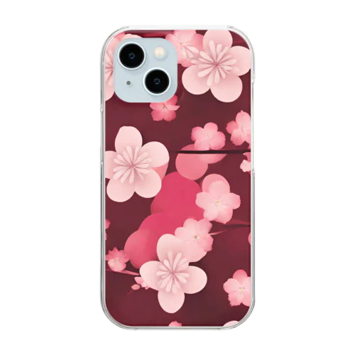 桜の花びら Clear Smartphone Case