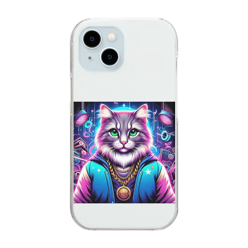 イケ猫DJ Clear Smartphone Case