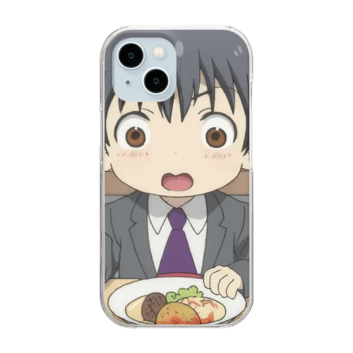 社員食堂＠サラリーマン Clear Smartphone Case