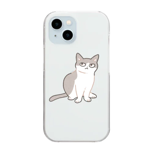 ハチワレ Clear Smartphone Case