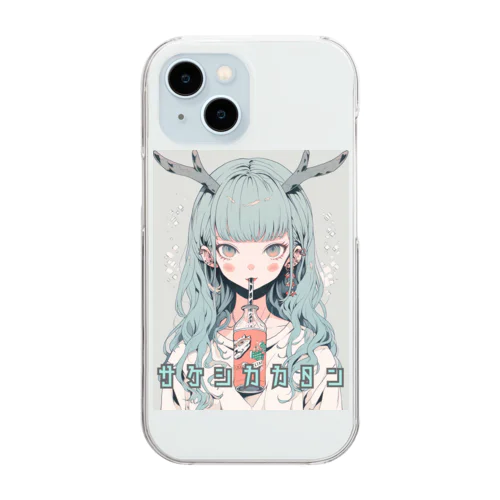 サケシカカタン娘 Clear Smartphone Case