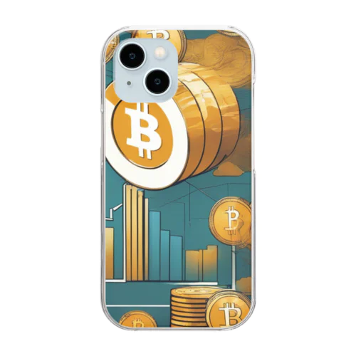 ビットコイン+チャート Clear Smartphone Case