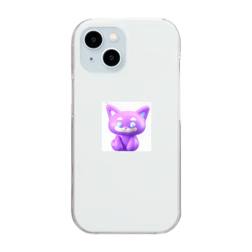 バイオレット　キャット Clear Smartphone Case