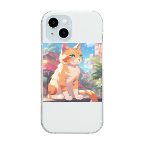 窓辺に佇む、かわいらしい猫ちゃんの姿🐱✨ Clear Smartphone Case