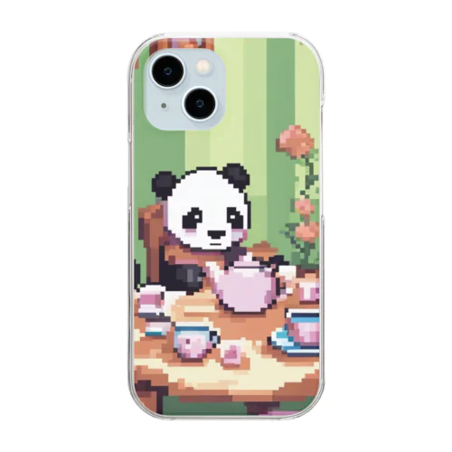 パンダのお茶会 Clear Smartphone Case