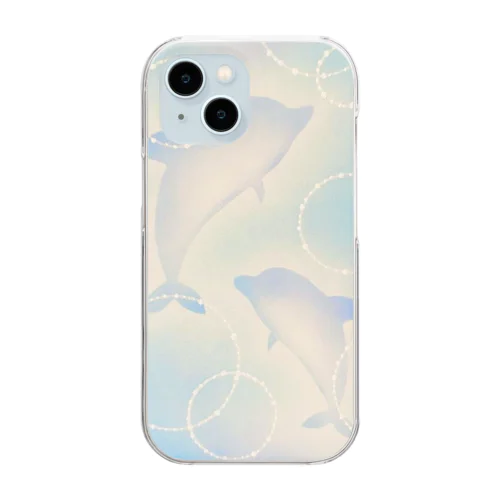 クリアイルカの親子 Clear Smartphone Case