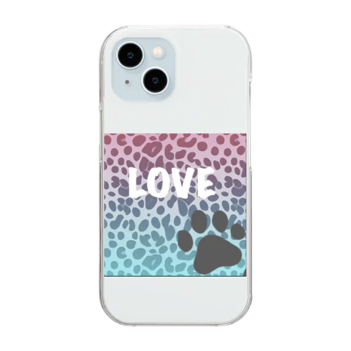 豹柄LOVE🐾シリーズ Clear Smartphone Case