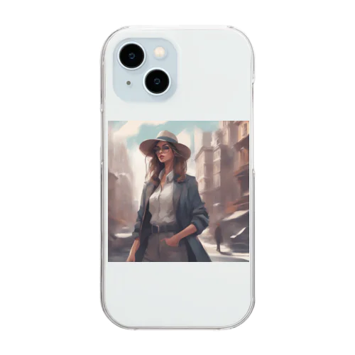 都会の美女 Clear Smartphone Case