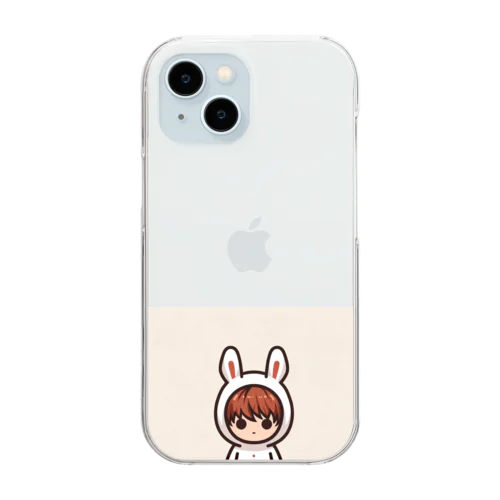 なにかをかんがえながらユサユサ Clear Smartphone Case