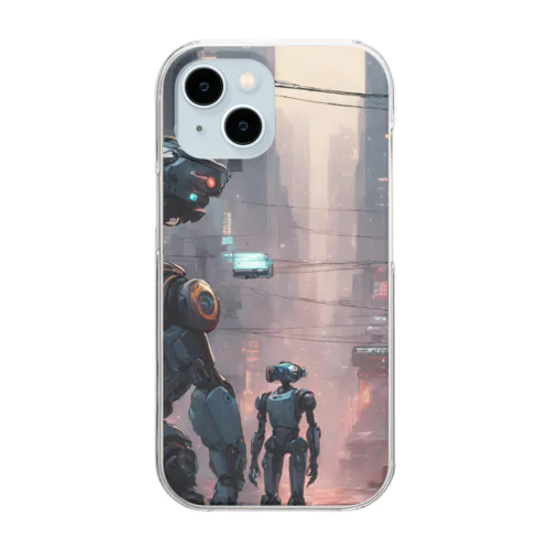 近未来ロボット Clear Smartphone Case