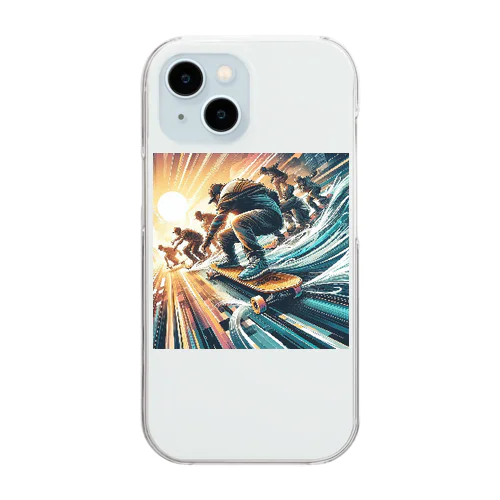 ボードレース Clear Smartphone Case