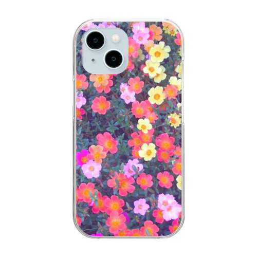 春を迎える花たち Clear Smartphone Case