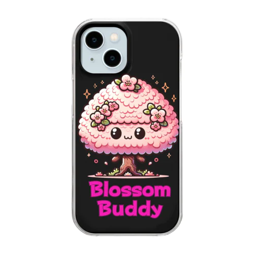 Blossom Buddy🌸 Sakura Smiles~black Clear Smartphone Case