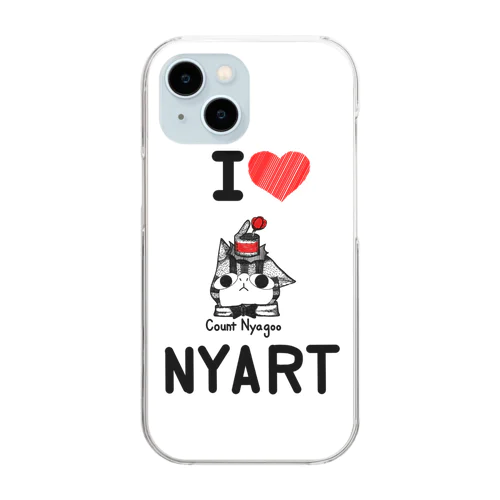 ニャアート作品「Ｉ♡ＮＹＡＲＴ」パート1 Clear Smartphone Case