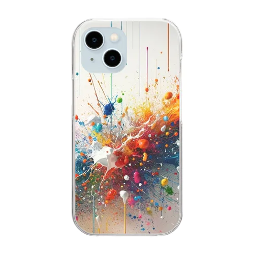 ダイナミックなペンキ Clear Smartphone Case