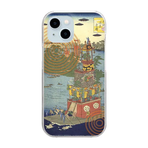  名所百景　尾張津島祭礼 Clear Smartphone Case