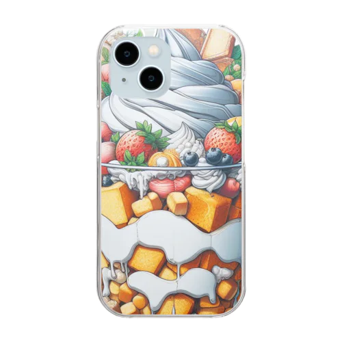 デカパフェ Clear Smartphone Case