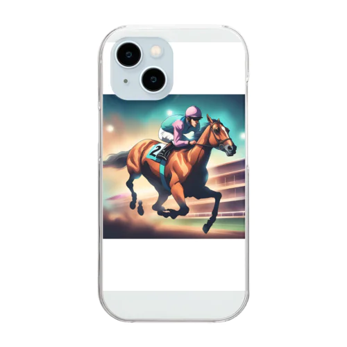 競馬 Clear Smartphone Case