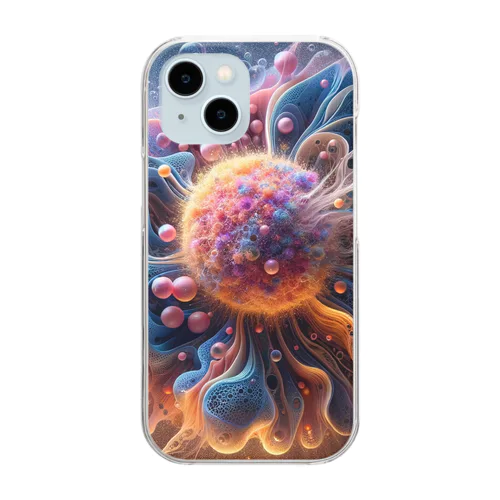 「宇宙の芸術を纏う」- ユニークな3D細胞デザイン Clear Smartphone Case