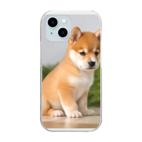 柴犬の子犬 Clear Smartphone Case