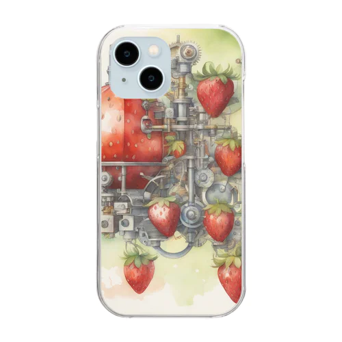 機械仕掛けのイチゴさん Clear Smartphone Case