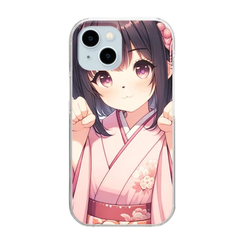Sakura Neko Cosplay Clear Smartphone Case