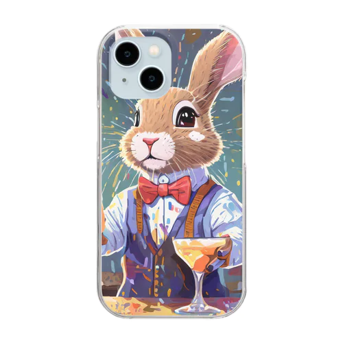 バーテンダーのうさぎ2 Clear Smartphone Case