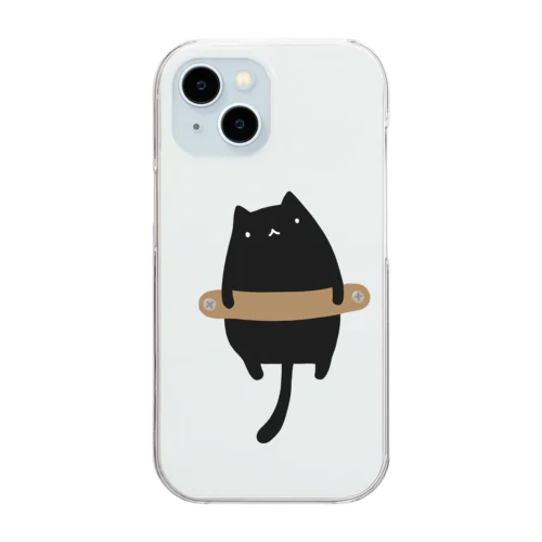 磔の刑に処される猫 Clear Smartphone Case