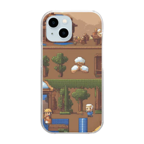 ゲームボーイタウン Clear Smartphone Case