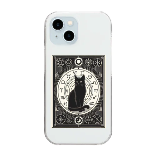 【黒猫と星座】星夜のリリィ Clear Smartphone Case
