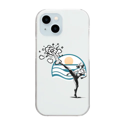 kick something up Clear Smartphone Case
